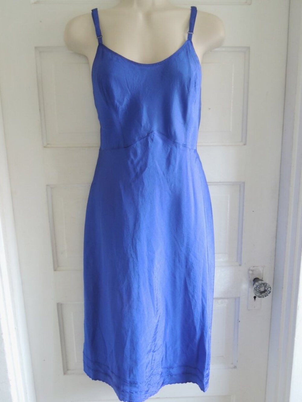 Vintage 50s Blue Snip-It Slip 2658 Celanese Taffeta Acetate 34